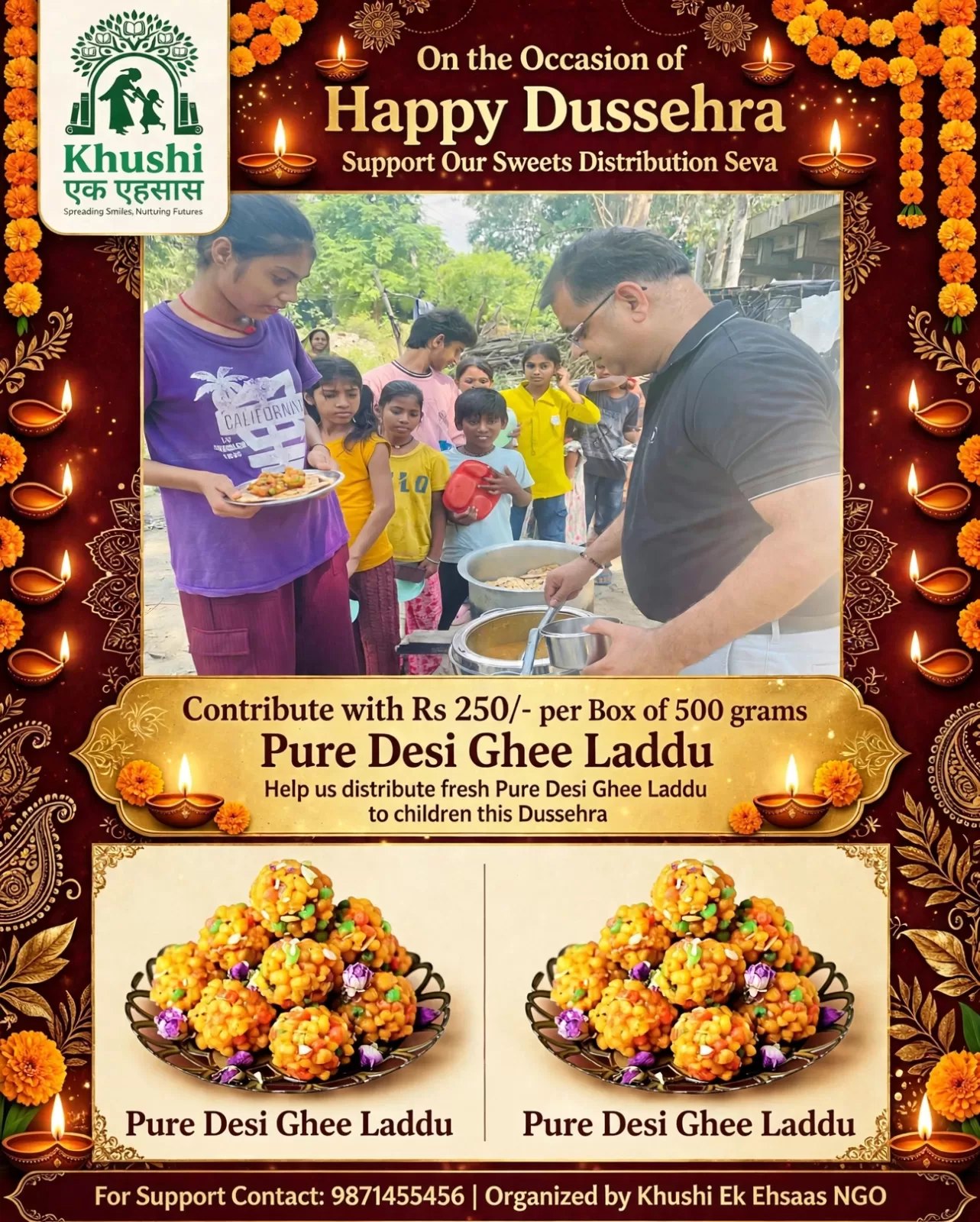 Dushhera Sweets Distribution to children